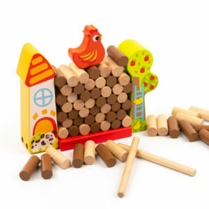 Wooden CHICKEN DROP JENGA - Tooky Toy