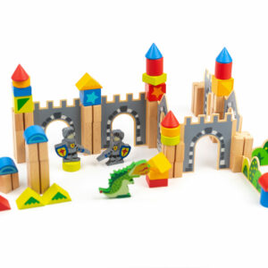 Wooden KNIGHT BLOCK CASTLE - Tooky Toy